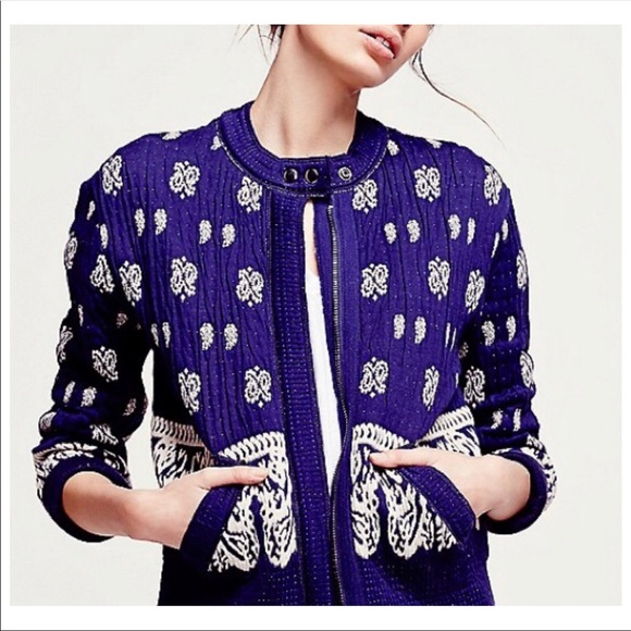 Free People Jackets & Blazers - FREE PEOPLE Riviera Print Jacket